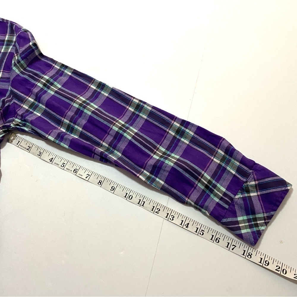 Aeropostale Eighty-Seven Purple Button-down Cotton Shirt XL Long Sleeve Plaid - Picture 15 of 15